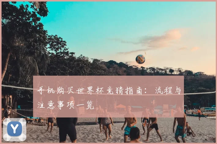 手机购买世界杯竞猜指南：流程与注意事项一览