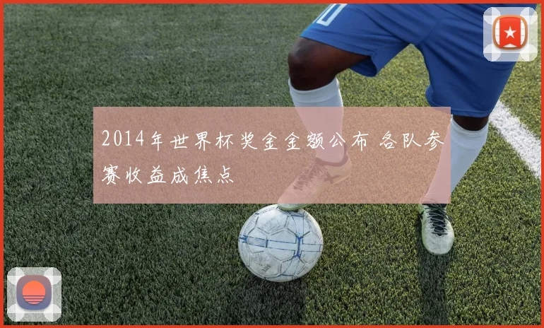 2014年世界杯奖金金额公布 各队参赛收益成焦点